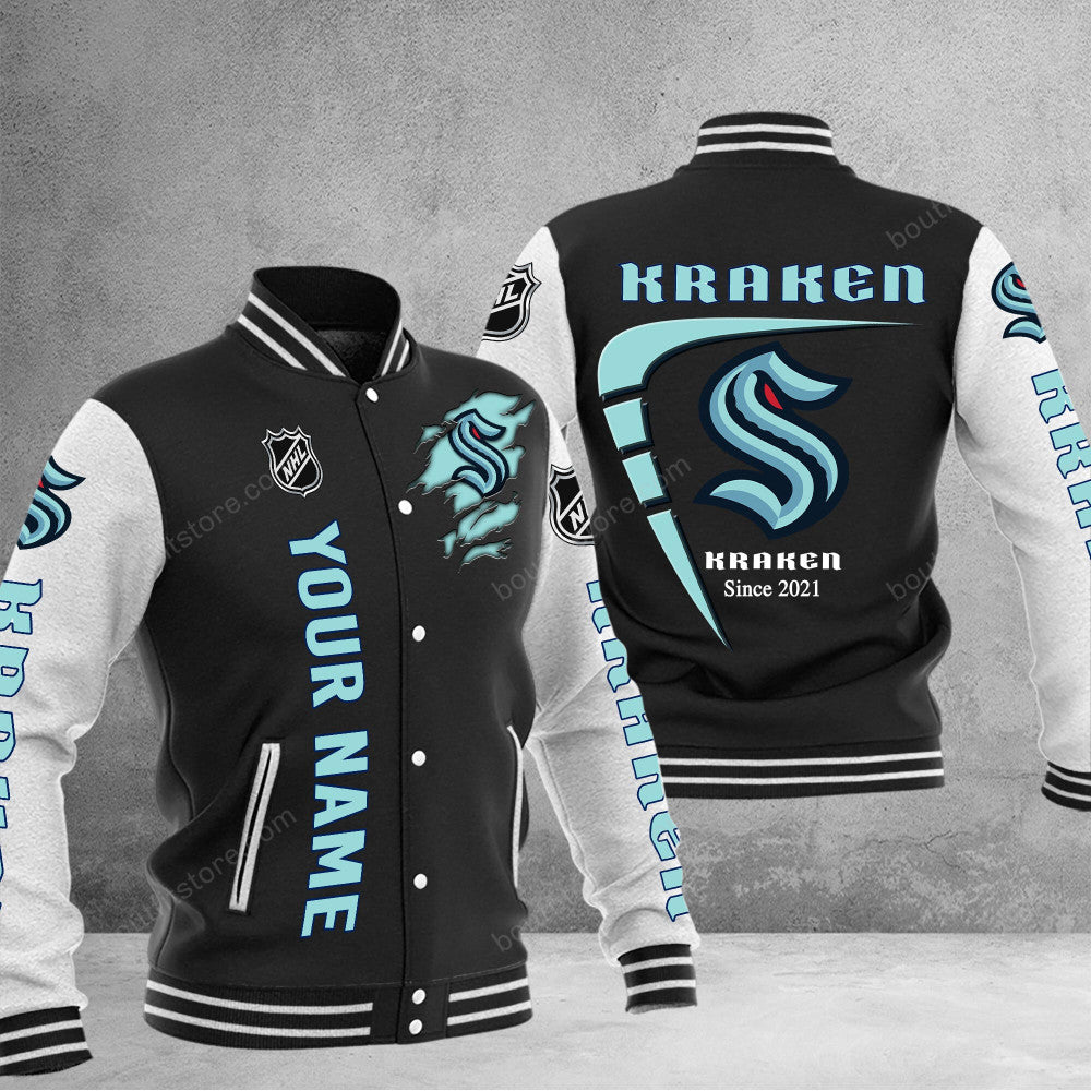 Seattle Kraken Baseball Jacket Gift For Fan 0543
