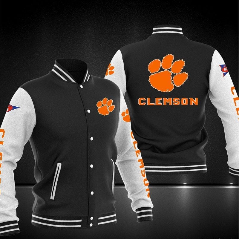 Clemson Tigers Ncaa Baseball Varsity Jacket Full Color