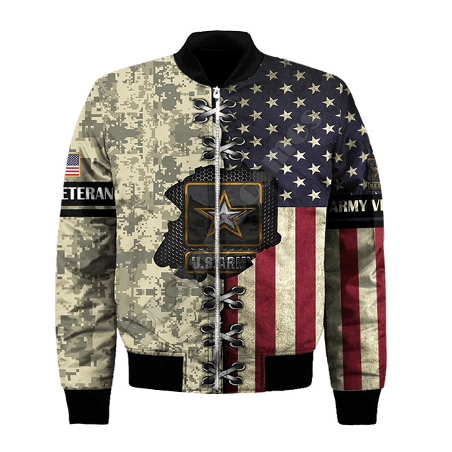Veteran Bomber Jacket Us Army Veteran Camoflage Pattern Bomber Colorful Unisex Jacket Jacket