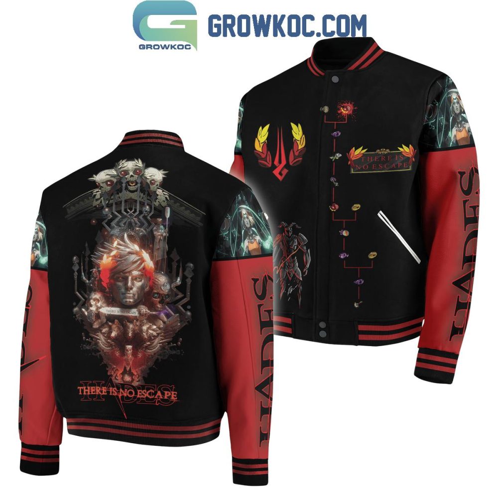 Hades Game-Themed Varsity Jacket - Stylish Black &amp; Red Retro Design For Fans