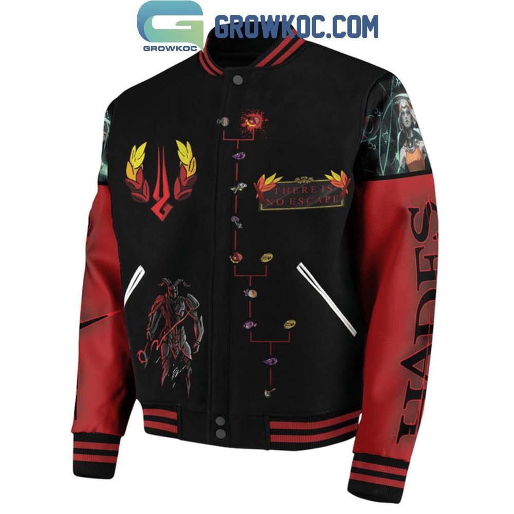 Hades Game-Themed Varsity Jacket - Stylish Black &amp; Red Retro Design For Fans