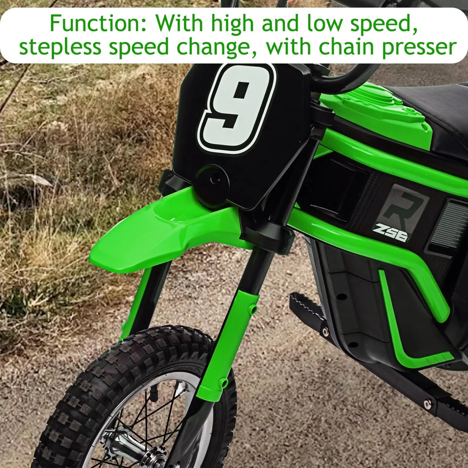 Kids Electric Dirt Bike Toy, Ride On Motorcycle Toy With 350W Chain-Driven Motor, Rear Brake For Children 3-8