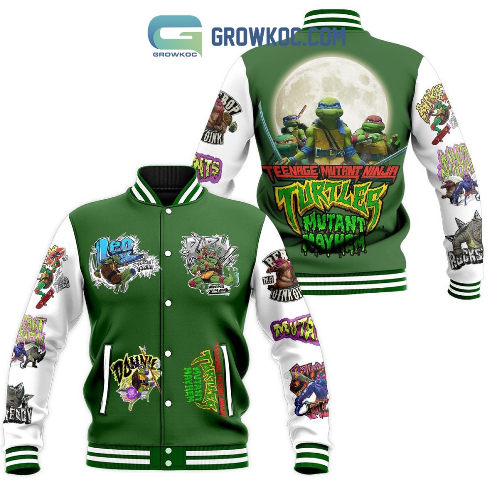 Teenage Mutant Ninja Turtles Varsity Jacket - Colorful Graphic Design, Perfect For Fans!