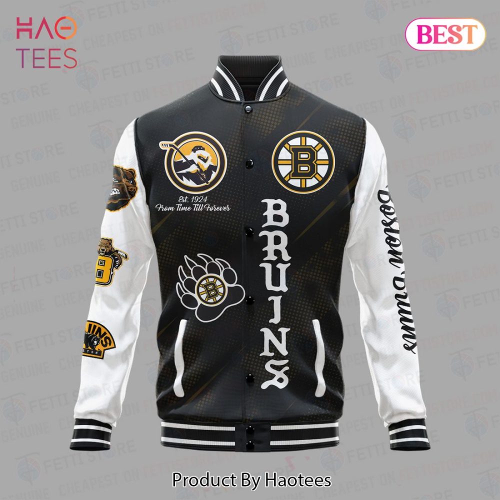 Boston Bruins Varsity Jacket - Stylish &amp; Warm Fan Gear For Hockey Enthusiasts