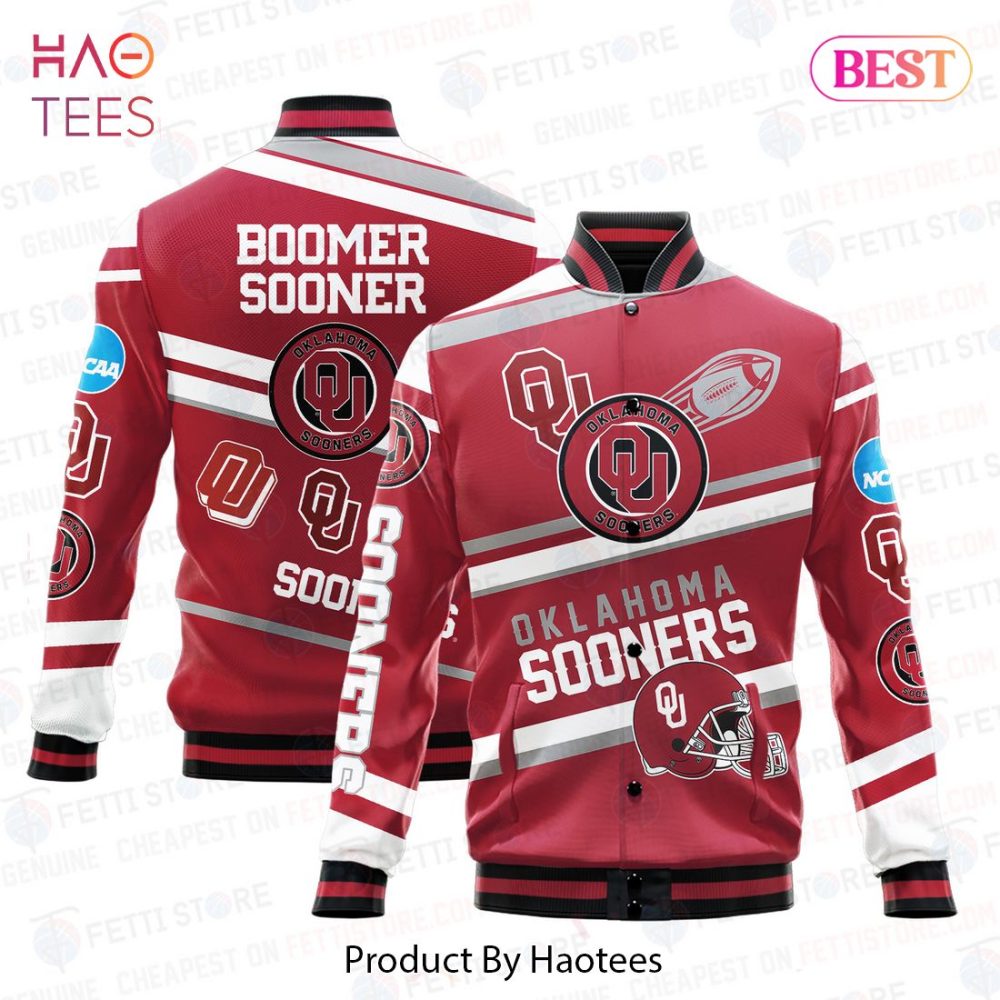 Oklahoma Sooners Varsity Jacket - Boomer Sooner Fan Gear By Haotees