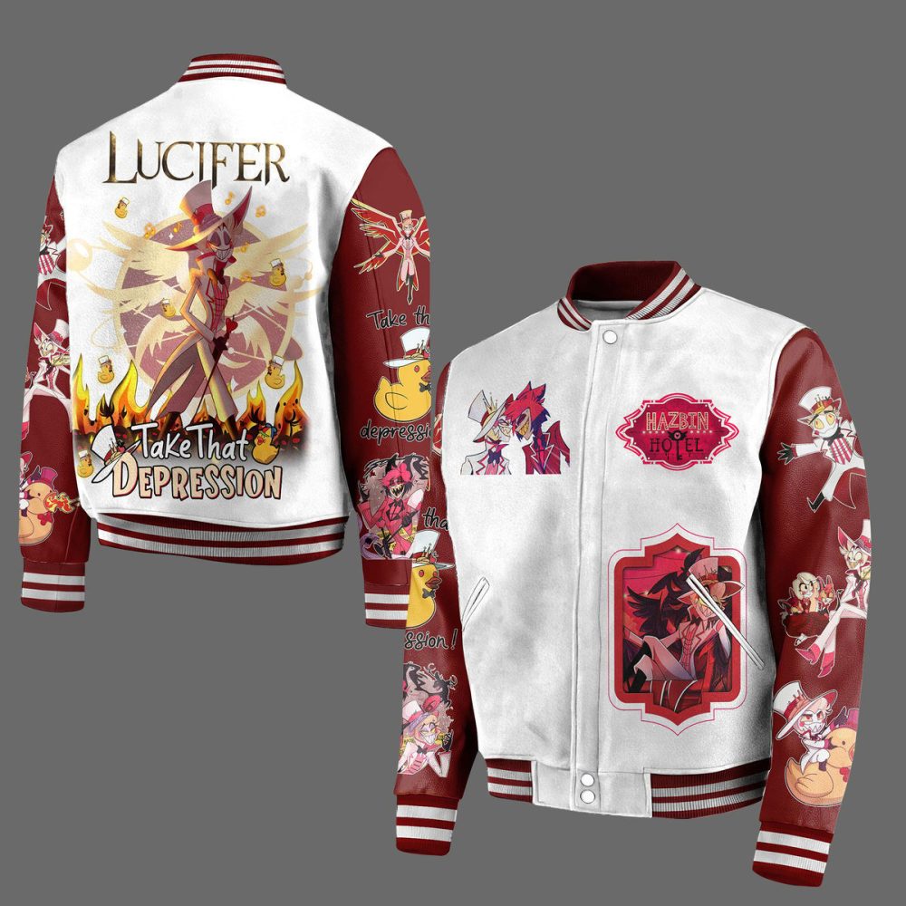 Stylish Lucifer Anime Varsity Jacket - Unique Design, Bold Colors, Perfect For Fans!