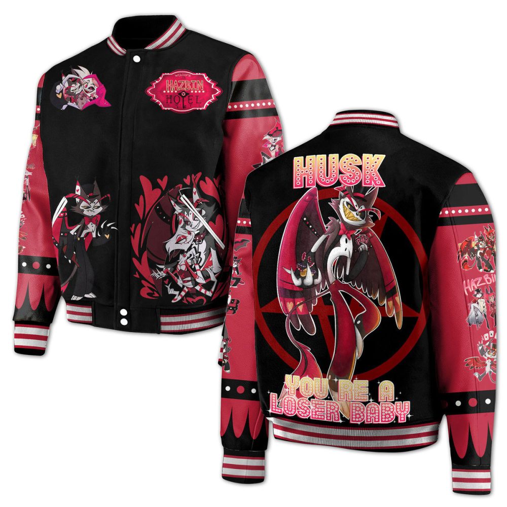 Stylish Husk Bomber Jacket - Cool Anime Graphics, Perfect For Fans &amp; Streetwear Lovers