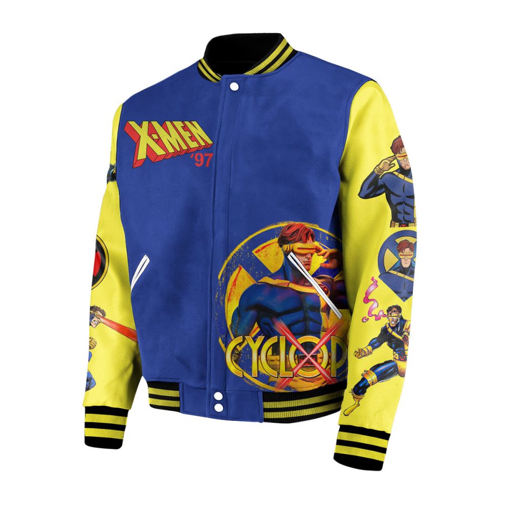 X-Men Cyclops '97 Varsity Jacket – Bold Retro Comic Style Outerwear