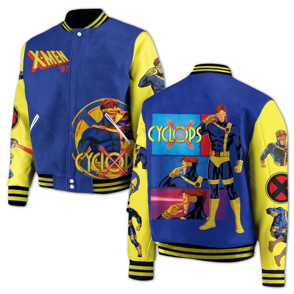 X-Men Cyclops '97 Varsity Jacket – Bold Retro Comic Style Outerwear