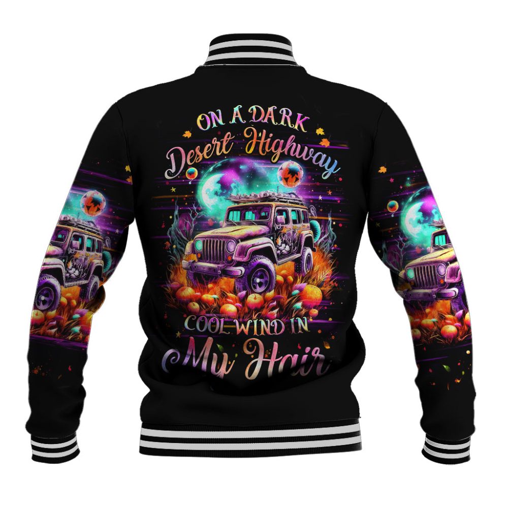Field Jeep Baseball Jacket On A Dark Desert Highway Cool Wind In My Hair Dt01