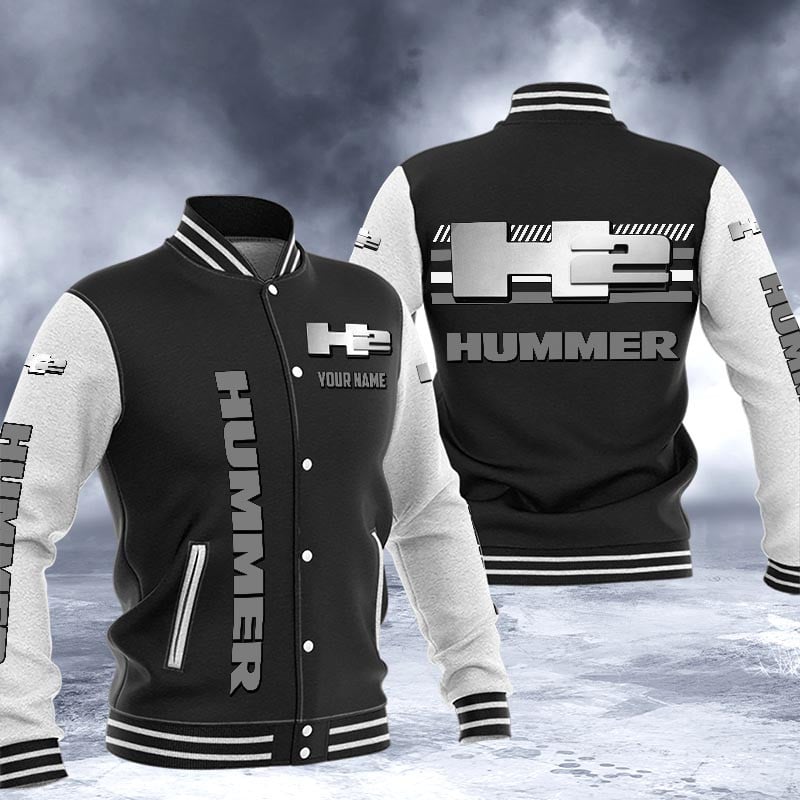 H2 Hummer Dmhj1518 Logo Baseball Varsity Jacket