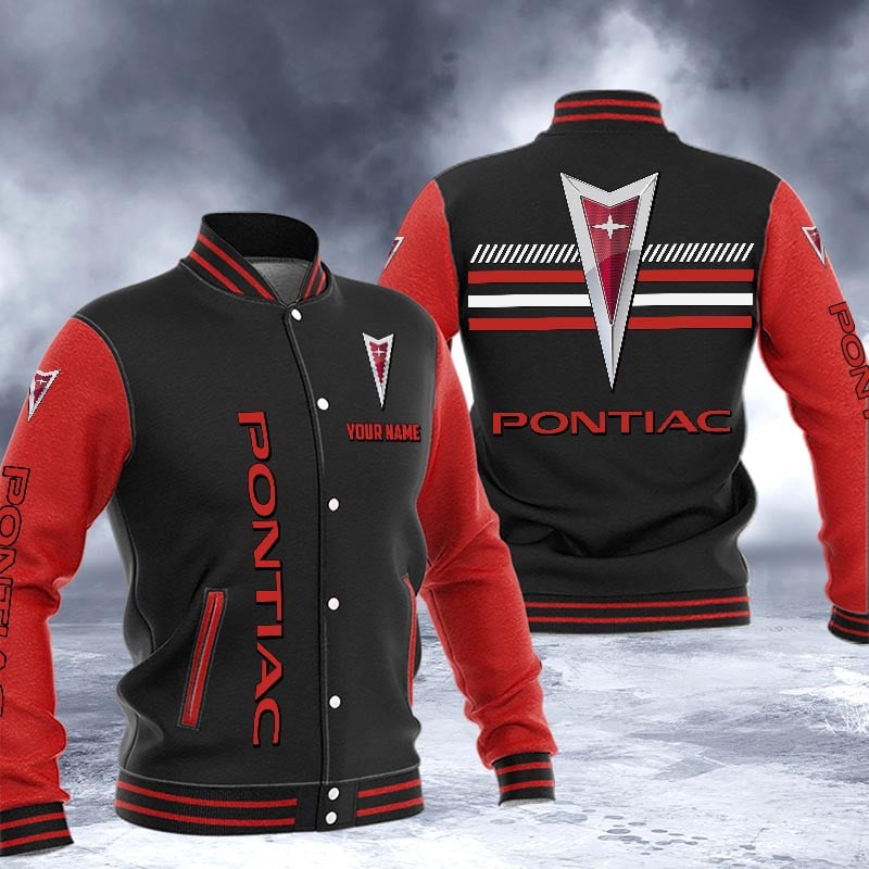 Pontiac Dmhj1545 Logo Baseball Varsity Jacket
