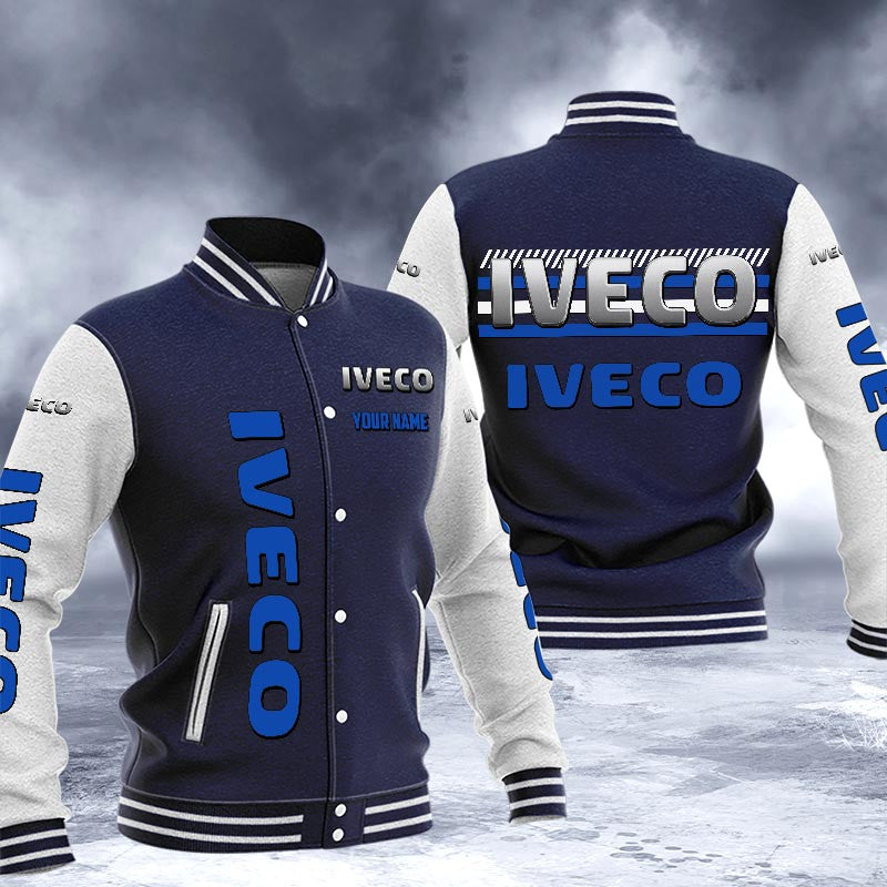 Iveco Dmhj1658 Logo Baseball Varsity Jacket