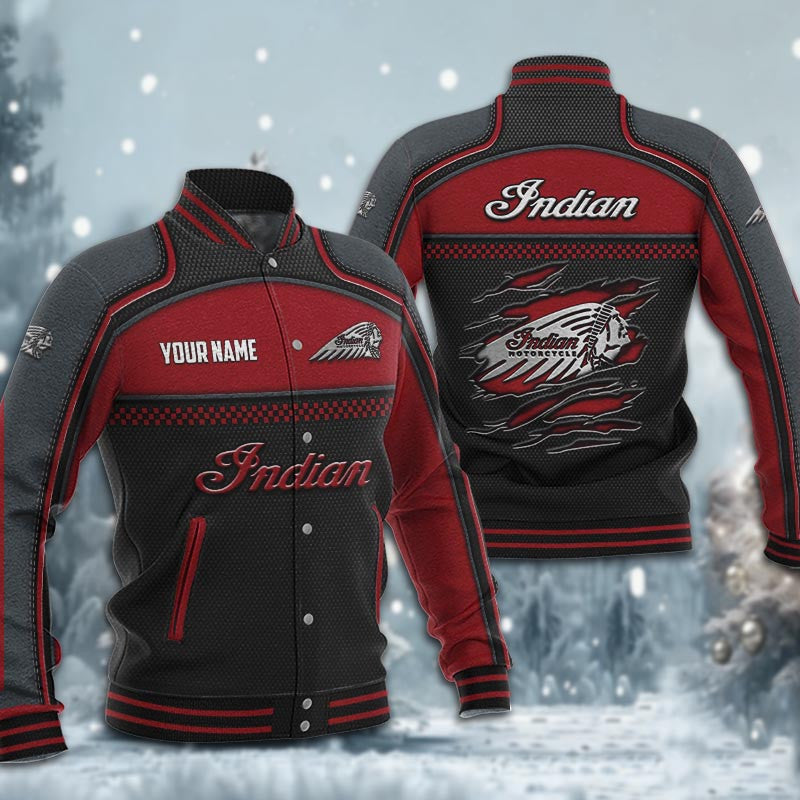 Indian Dmhj1885 Baseball Jacket Logo Baseball Varsity Jacket