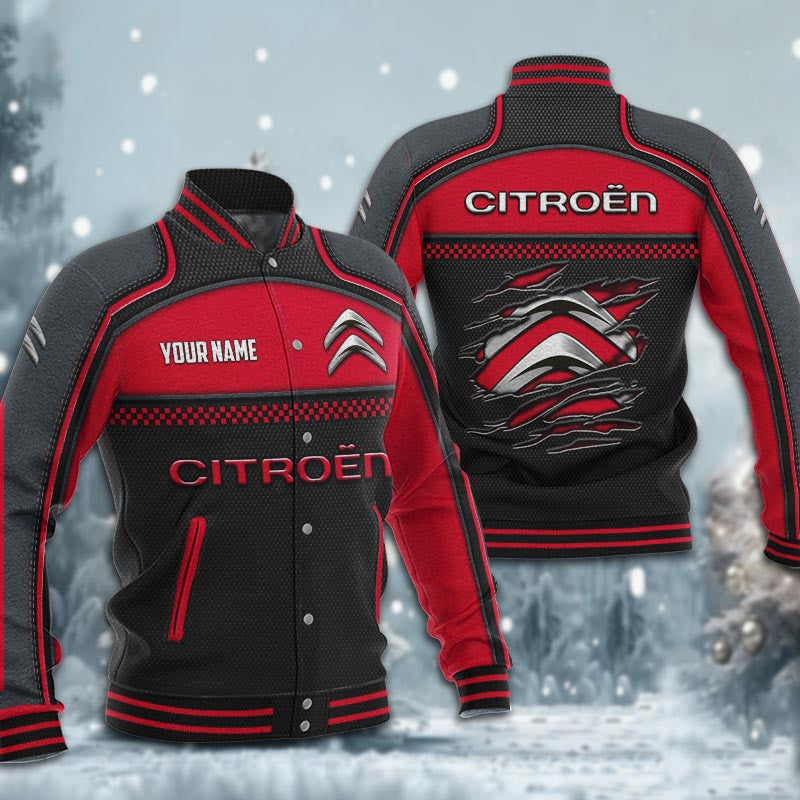 Citroen Dmhj1802 Baseball Jacket Logo Baseball Varsity Jacket