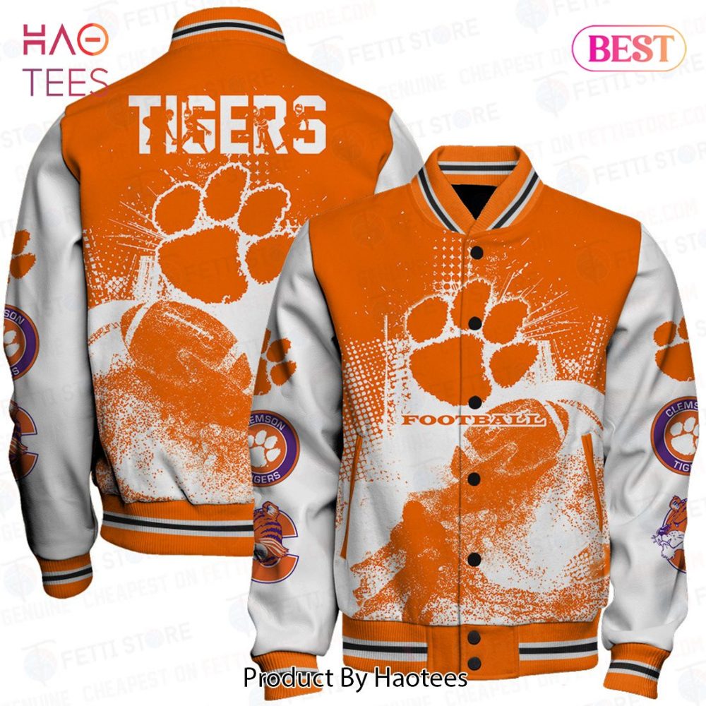 Stylish Orange Tigers Varsity Jacket - Perfect For Football Fans, Unisex Design, Limited Edition