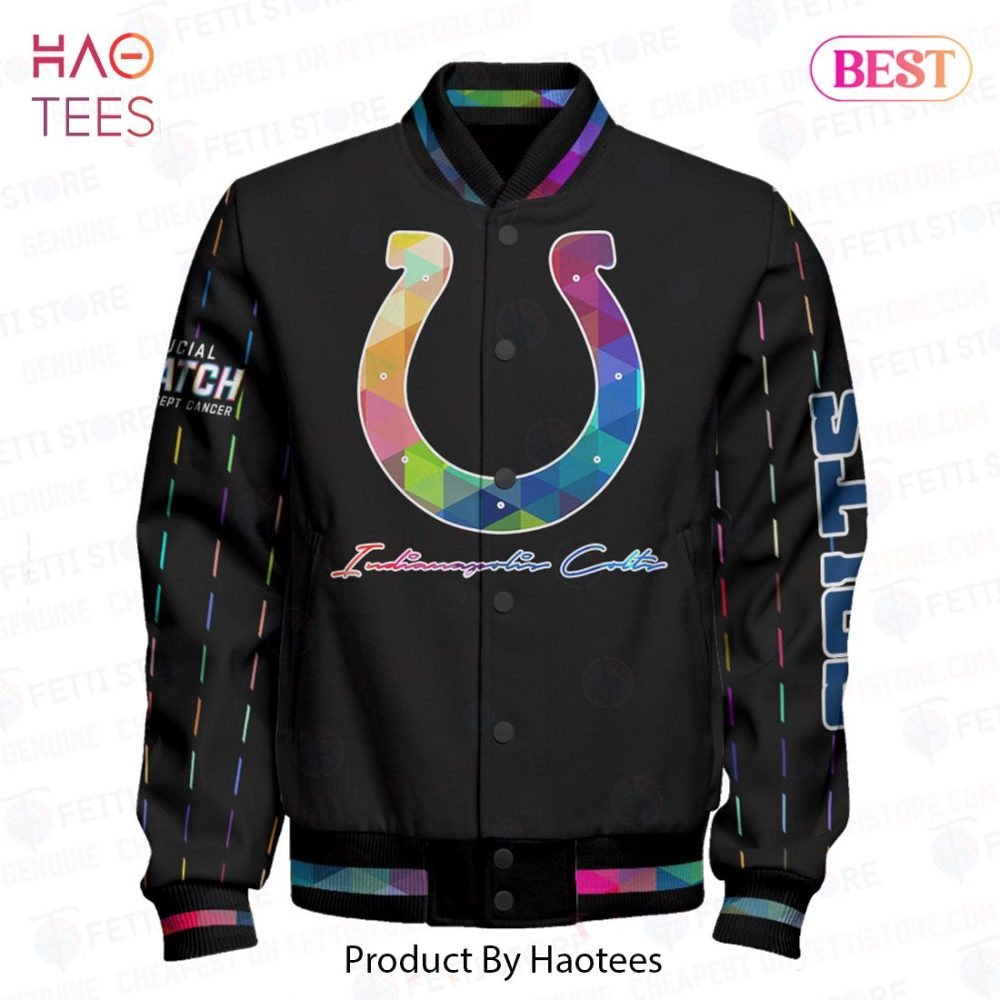 Vibrant Rainbow Horseshoe Bomber Jacket - Unisex Sports Style , Limited Edition , Haotees