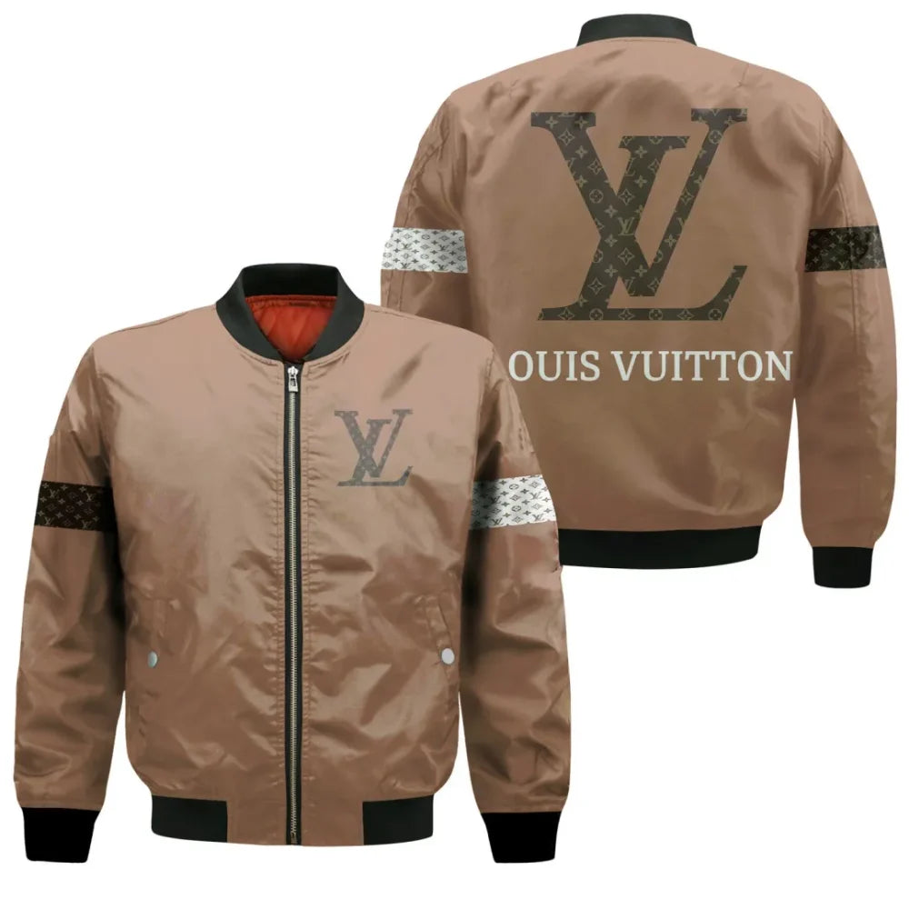 Louis Vuitton Brown Bomber Jacket Outfit For Men Women