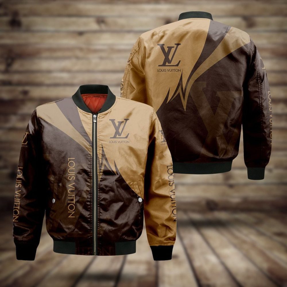 Louis Vuitton Brown Bomber Jacket Trending 2023 Lv Luxury Clothing Clothes Outfit For Men And Women