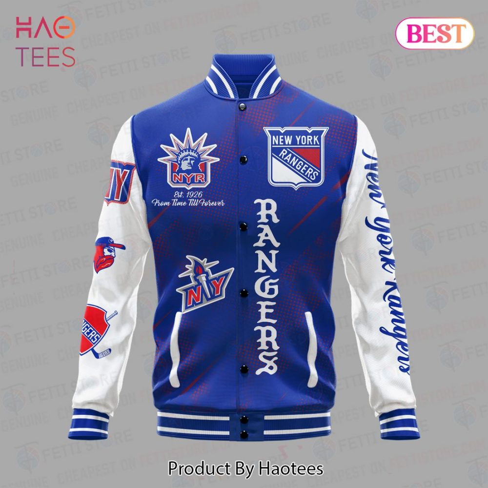 Stylish New York Rangers Varsity Jacket - Perfect Gift For Hockey Fans