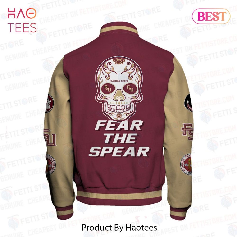 Florida State Varsity Jacket - Fear The Spear Design, Premium Quality