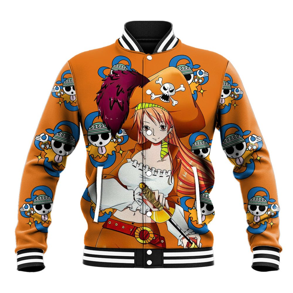 Nami - Anime Movie Red Baseball Jacket Ts04