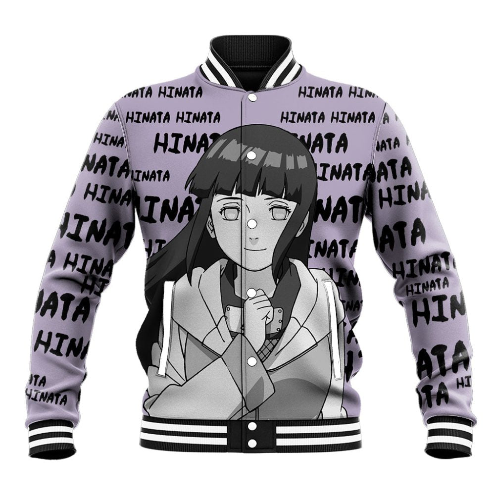 Hinata Hyuga - Style Manga Baseball Jacket Ts04