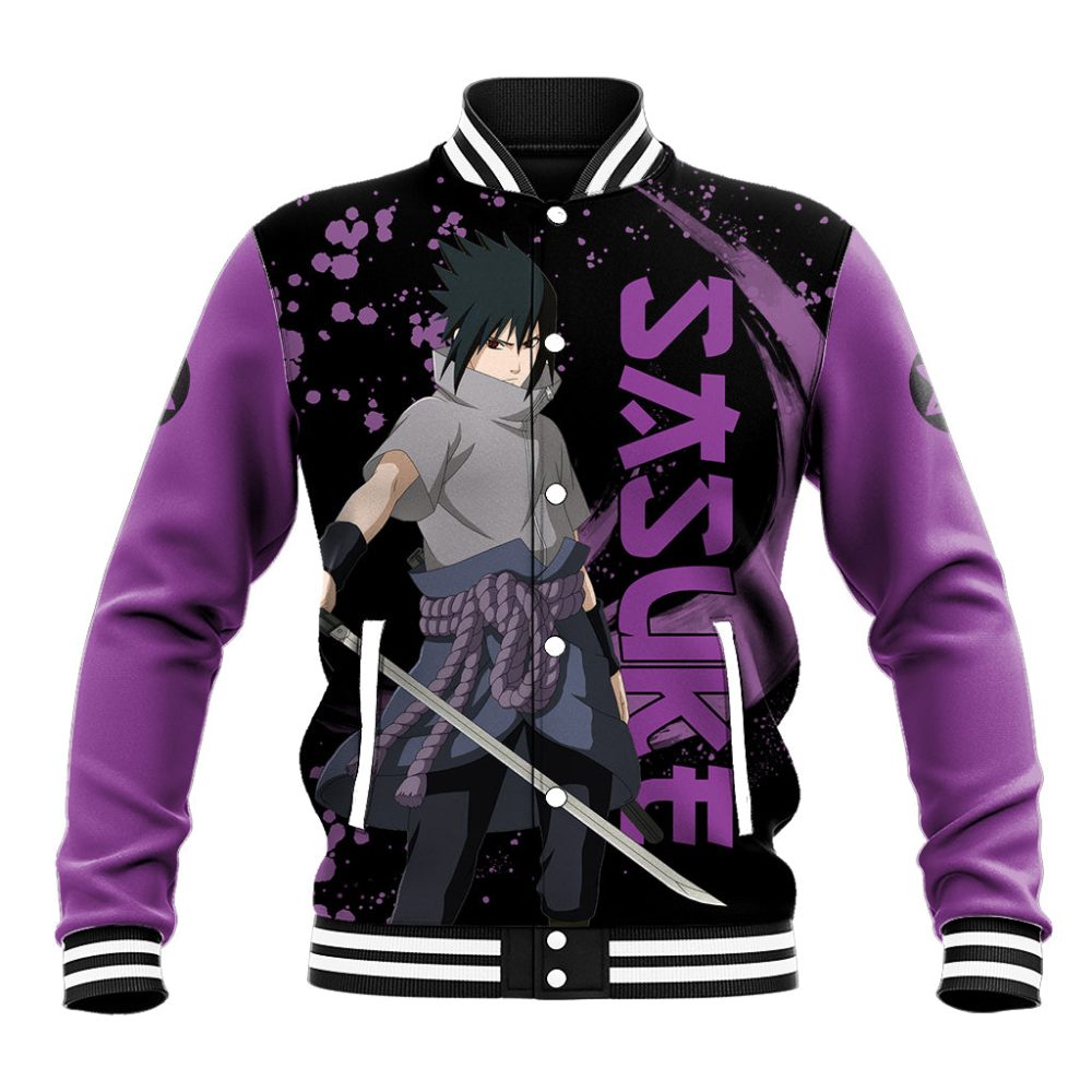 Uchiha Sasuke Sharingan Eyes Baseball Jacket Naruto Ts04