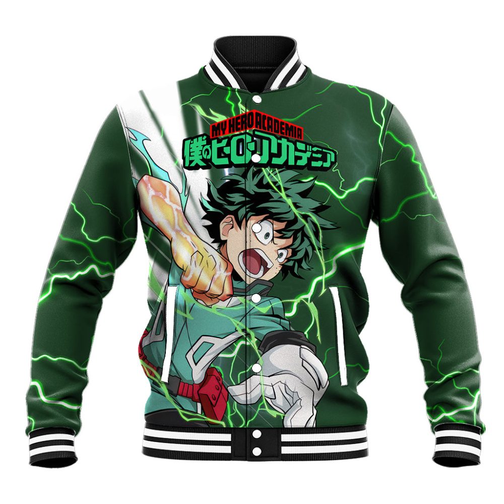 Izuku Midoriya Deku - My Hero Academia Baseball Jacket Anime Style Ts04