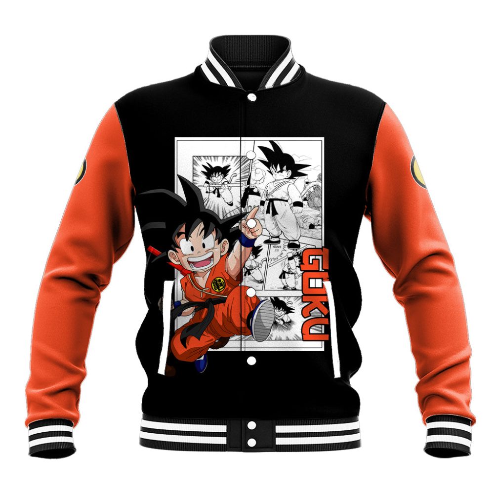 Goku Kid Baseball Jacket Dragon Ball Anime Mix Manga Ts04