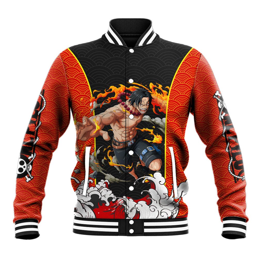 Portgas D.Ace - One Piece Baseball Jacket Anime Japan Style Ts04