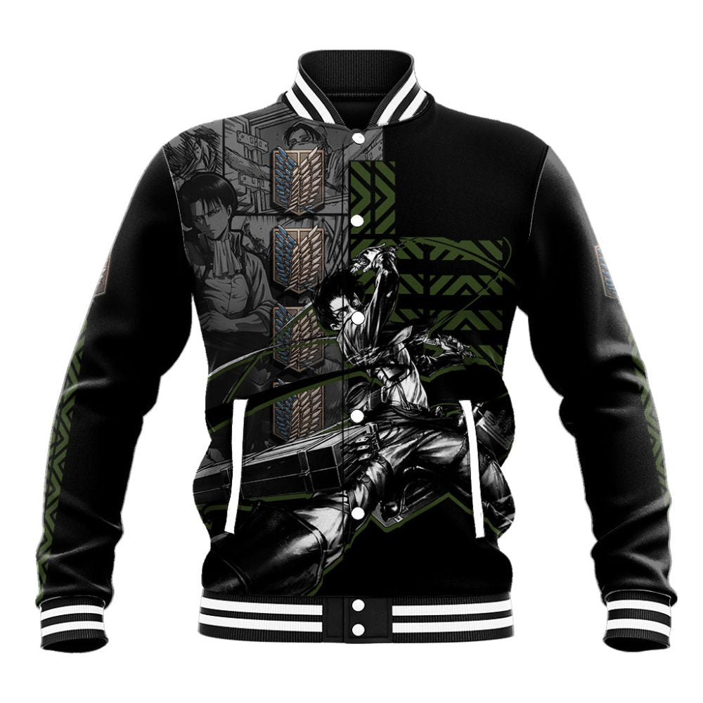 Levi Ackerman - Attack On Titan Baseball Jacket Anime Style Ts04