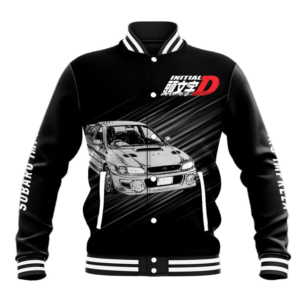 Bunta Fujiwara Impreza Initial D Baseball Jacket Manga Mix Anime Style Ts04