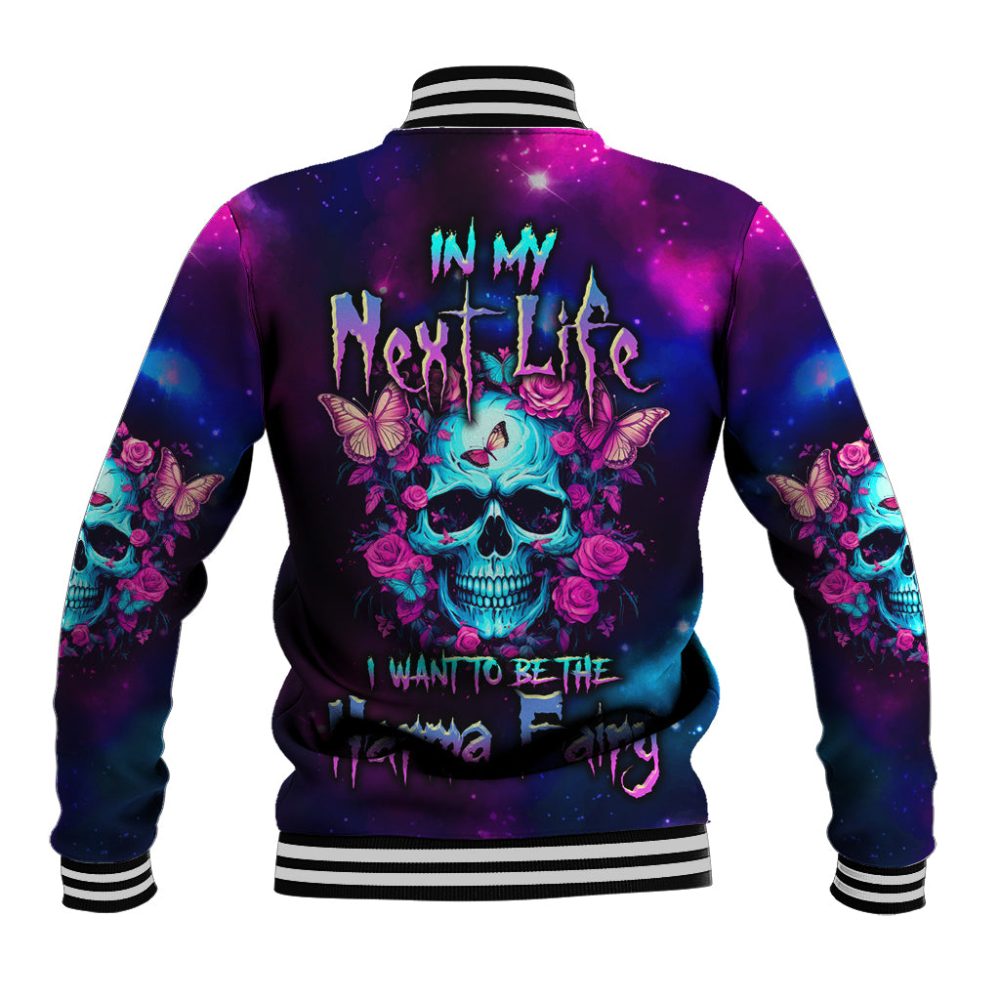 Karma Fairy Skull Galaxy Baseball Jacket Ts04