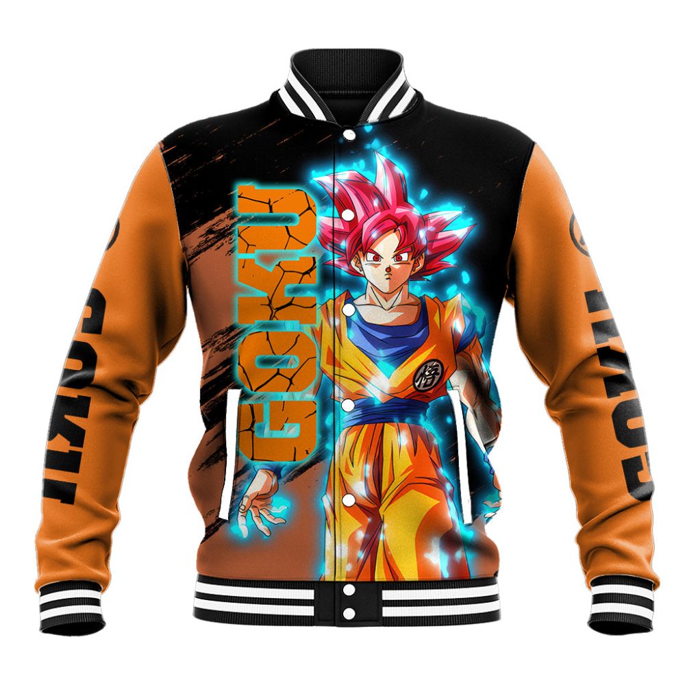 Goku Saiyan God Baseball Jacket Ts04