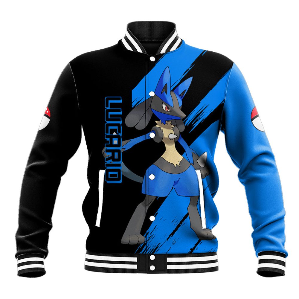 Lucario Mix Mega Evolved Baseball Jacket Ts04