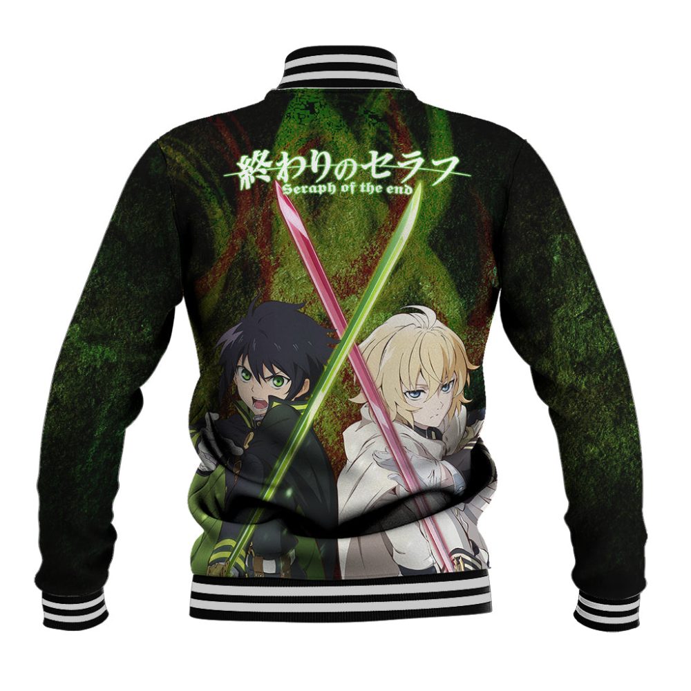 Owari No Seraph Anime Baseball Jacket Crossed Blades Ts07